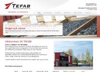 Webbsida från Tenhults Försäljnings AB, TEFAB