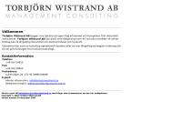 Webbsida från Torbjörn Wistrand AB