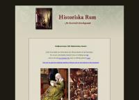 Webbsida från Historiska Rum