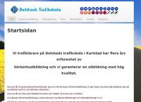 Webbsida från Delshads Trafikskola