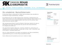 Webbsida från Danvik Rehab Och Kiropraktik