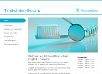 Webbsida från Tandvården Skivarp Paul Engfalk