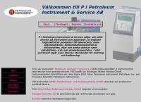 Webbsida från P I Petroleum Instrument & Service AB