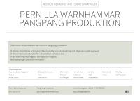 Pang Pang, Pernilla Warnhammar Produktion