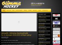 Webbsida från Glimma Hockey