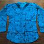 Skirt in very clear blue with light black pattern