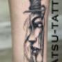 Blackwork knife tatuering tattoo Tatsu-tattoo