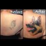 Sundsvall cover-up tatuering porträtt portrait hund Tatsu-Tattoo